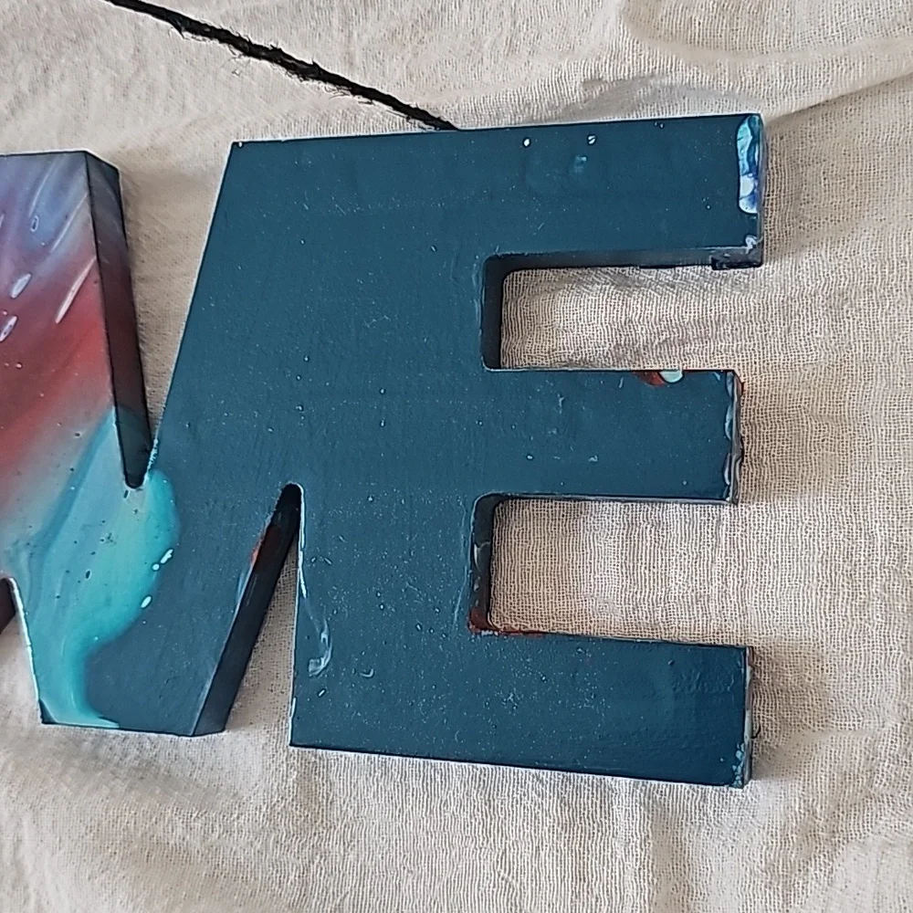 Love on Wood 12x5.5 Handmade. Inspirational